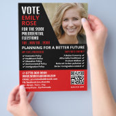 Styish Modern Political Campaigner Advertising Flyer (Hand)