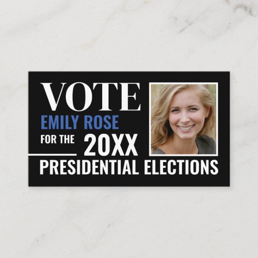 Styish Political Campaigner Visitenkarte (Vorderseite)