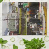 Stykisholmur Hafen Island Teetuch Geschirrtuch (Gefaltet)