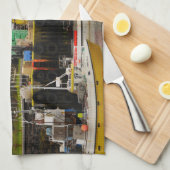 Stykisholmur Hafen Island Teetuch Geschirrtuch (Viertel Falte)