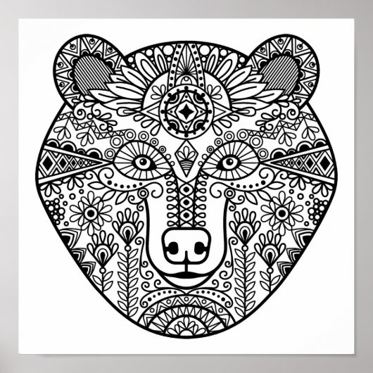 Style Bear Head 2 Poster (Vorne)