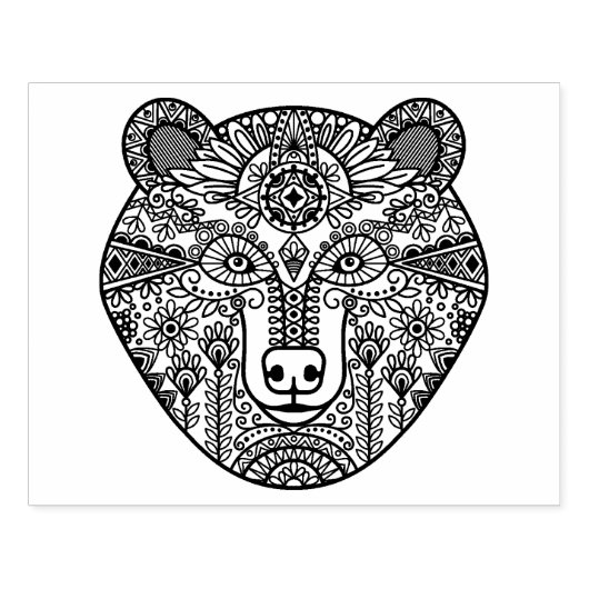 Style Bear Head Gummistempel (Prägung)