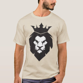 Style Black and White King Lion mit Kronen-T - Shi T-Shirt