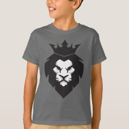 Style Black and White King Lion mit Kronen-T - Shi T-Shirt
