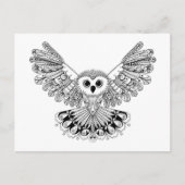 Style Black Owl Postkarte (Vorderseite)