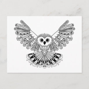 Style Black Owl Postkarte