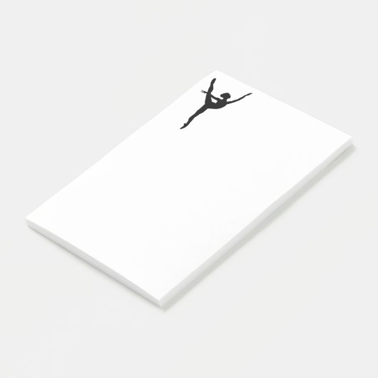 Style Black Silhouette Ballett Tänzerin Gefühle Mä Post-it Klebezettel (angewinkelt)