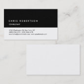 Style Black Strip White Background Business Card Visitenkarte (Vorne/Hinten)