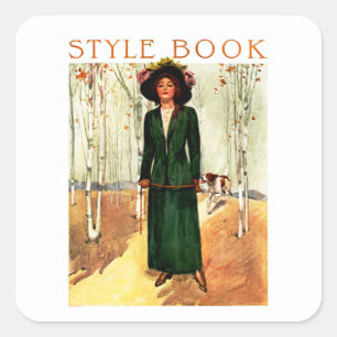 Style Book Quadratischer Aufkleber
