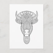 Style Bull Head Postkarte (Vorderseite)