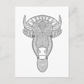 Style Bull Head Postkarte (Vorderseite)