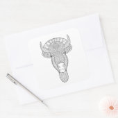 Style Bull Head Quadratischer Aufkleber (Umschlag)
