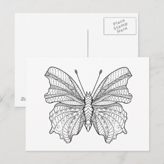 Style Butterfly 3 Postkarte (Vorne/Hinten)