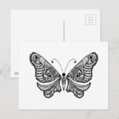 Style Butterfly Postkarte (Vorne/Hinten)
