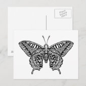 Style Butterfly Postkarte (Vorne/Hinten)