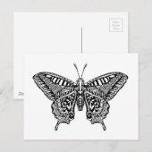 Style Butterfly Postkarte (Vorne/Hinten)
