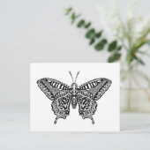 Style Butterfly Postkarte (Stehend Vorderseite)
