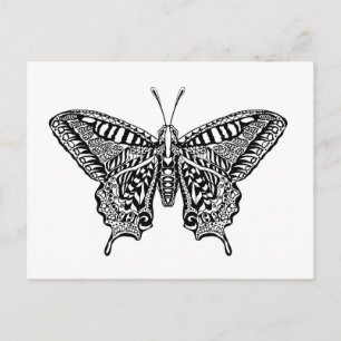 Style Butterfly Postkarte