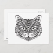 Style Cat Postkarte (Vorne/Hinten)