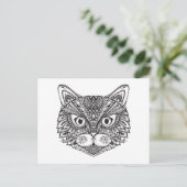 Style Cat Postkarte (Stehend Vorderseite)