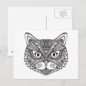 Style Cat Postkarte (Vorne/Hinten)