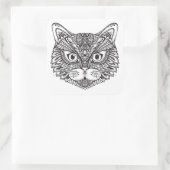 Style Cat Quadratischer Aufkleber (Tasche)