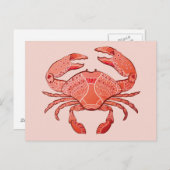 Style Crab Postkarte (Vorne/Hinten)