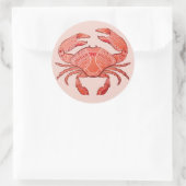 Style Crab Runder Aufkleber (Tasche)
