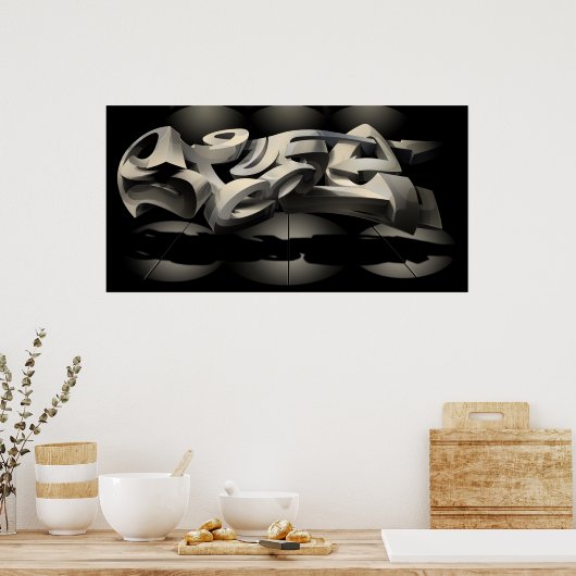 Style Digital Graffiti Poster (Küche)