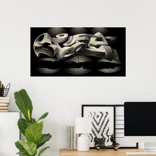 Style Digital Graffiti Poster (Heimbüro)
