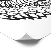 Style Eagle Owl Head 2 Poster (Ecke)