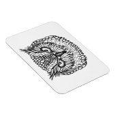 Style Eagle Owl Head Magnet (Rechte Seite)