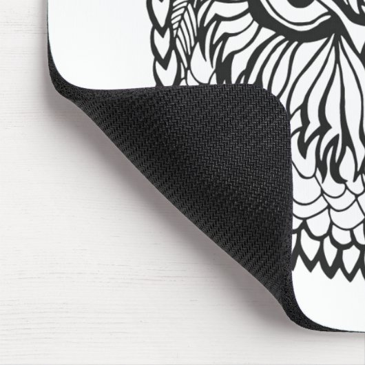 Style Eagle Owl Head Mousepad (Ecke)
