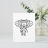Style Elephant Postkarte (Stehend Vorderseite)