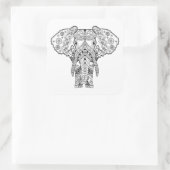 Style Elephant Quadratischer Aufkleber (Tasche)