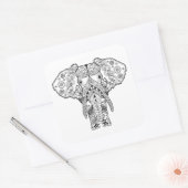 Style Elephant Quadratischer Aufkleber (Umschlag)