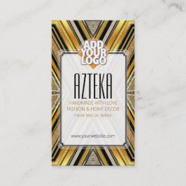 Style Fashion Black Gold ArtDeco Business Card Visitenkarte