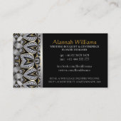 Style Fusion Silver Black Gold Barock ver2 Biz Visitenkarte (Rückseite)
