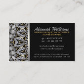 Style Fusion Silver Black Gold Baroque BizCards Visitenkarte (Rückseite)