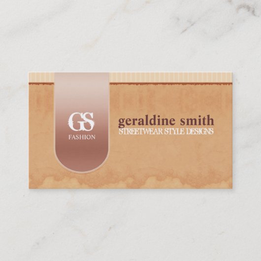 Style Grunge Fashion Designer Business Card Visitenkarte (Vorderseite)