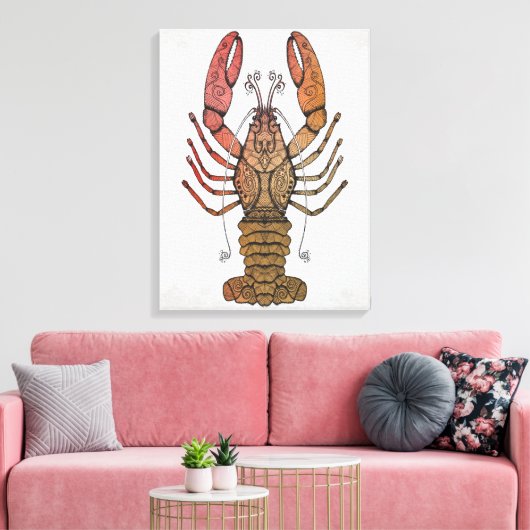 Style Lobster Leinwanddruck (Insitu (Wohnzimmer))