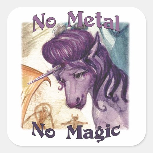 Style No Metal No Magic Sticker (Vorderseite)