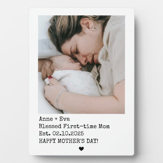 Style One Pic Erster Muttertag Fotoplatte (Vorderseite)