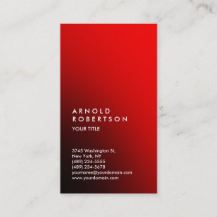 Style Red Trendy Beruflich Business Card Visitenkarte
