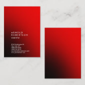 Style Red Trendy Große Berufliche Visitenkarte (Vorne/Hinten)