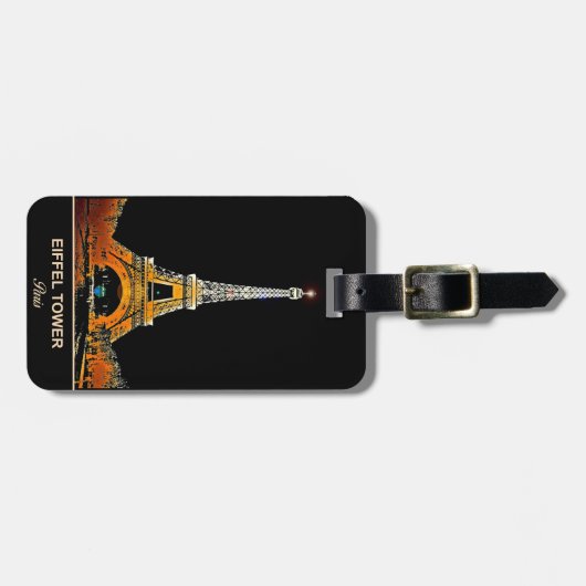 Style Reise: Eiffelturm Gepäckanhänger (Vorderseite horizontal)