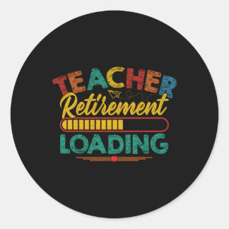 Style Remüde Lehrer Lehrer Retiret Loading Runder Aufkleber