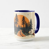 Style Retro Hiking Club National Park Tasse (VorderseiteRechts)