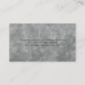 Style Schlicht Einfaches Graumuster Beruflich Visitenkarte (Rückseite)