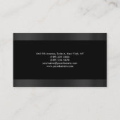 Style Schlicht Modernes Grau Schwarz Minimalistisc Visitenkarte (Rückseite)